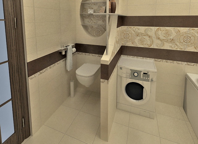 Дизайн совмещенного санузла - фото, интерьер ванной комнаты и туалета